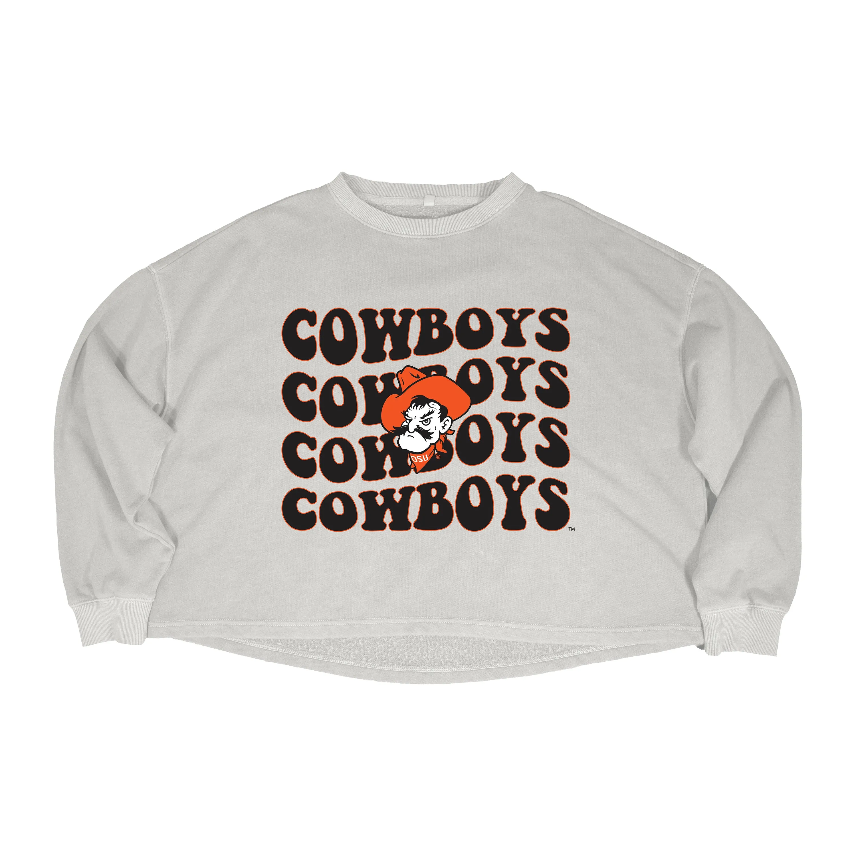 Groovy Gal Crop Crewneck in Oklahoma State University