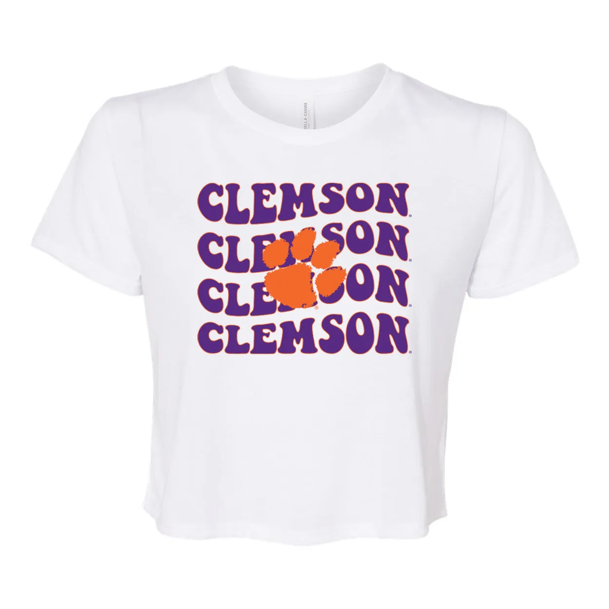 Groovy Gal Crop Short Sleeve T-shirt in Clemson University