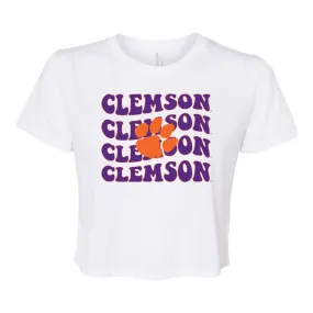 Groovy Gal Crop Short Sleeve T-shirt in Clemson University