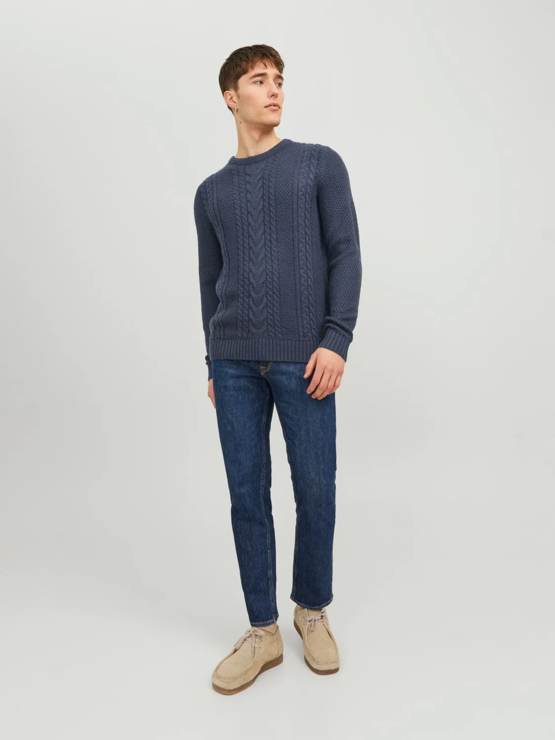 Jack & Jones Mens 'JJCRAIG' Crew Neck Knit Jumper