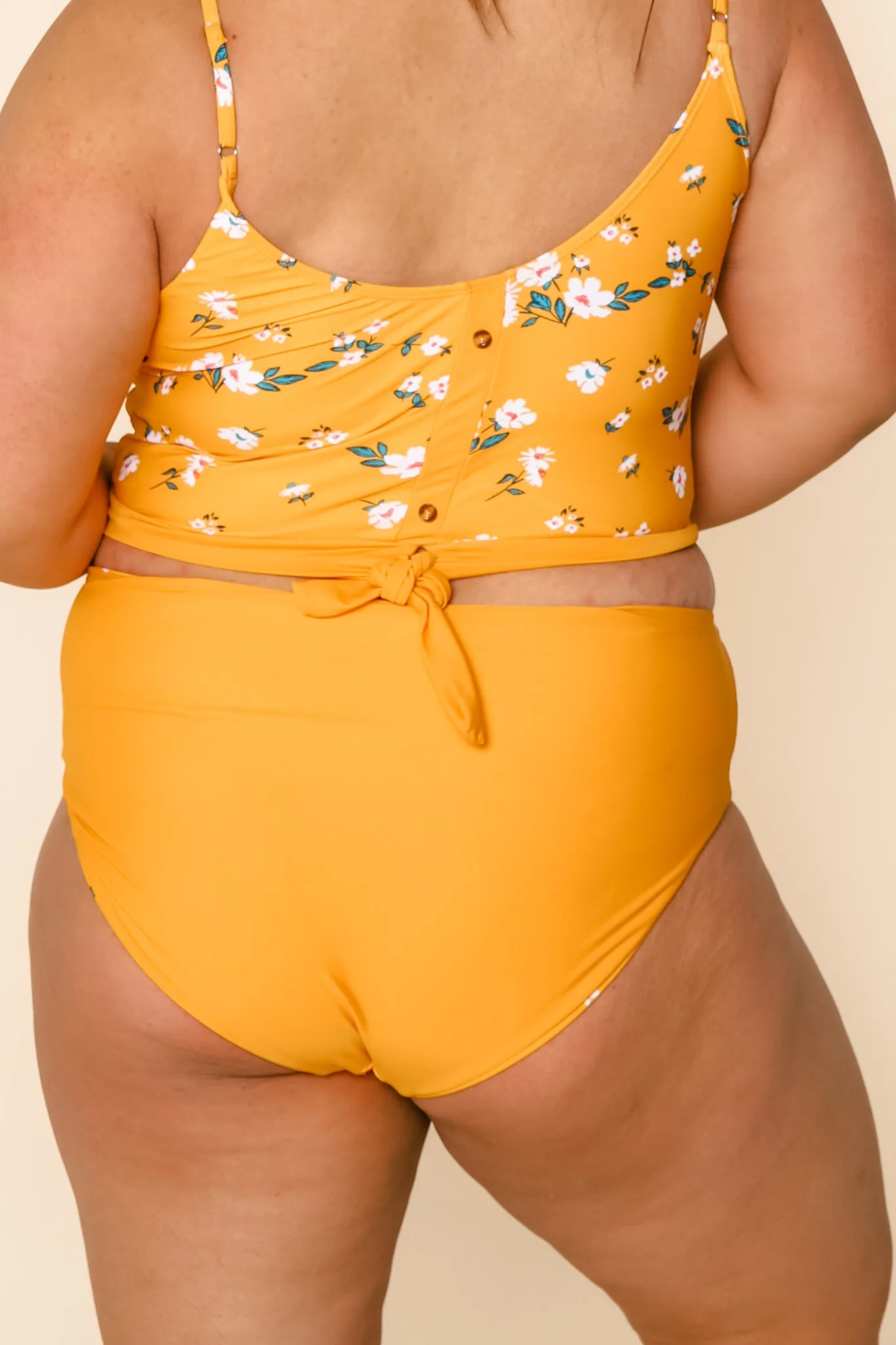 Lagoon Reversible Bottoms | Mango/Floral | Final Sale