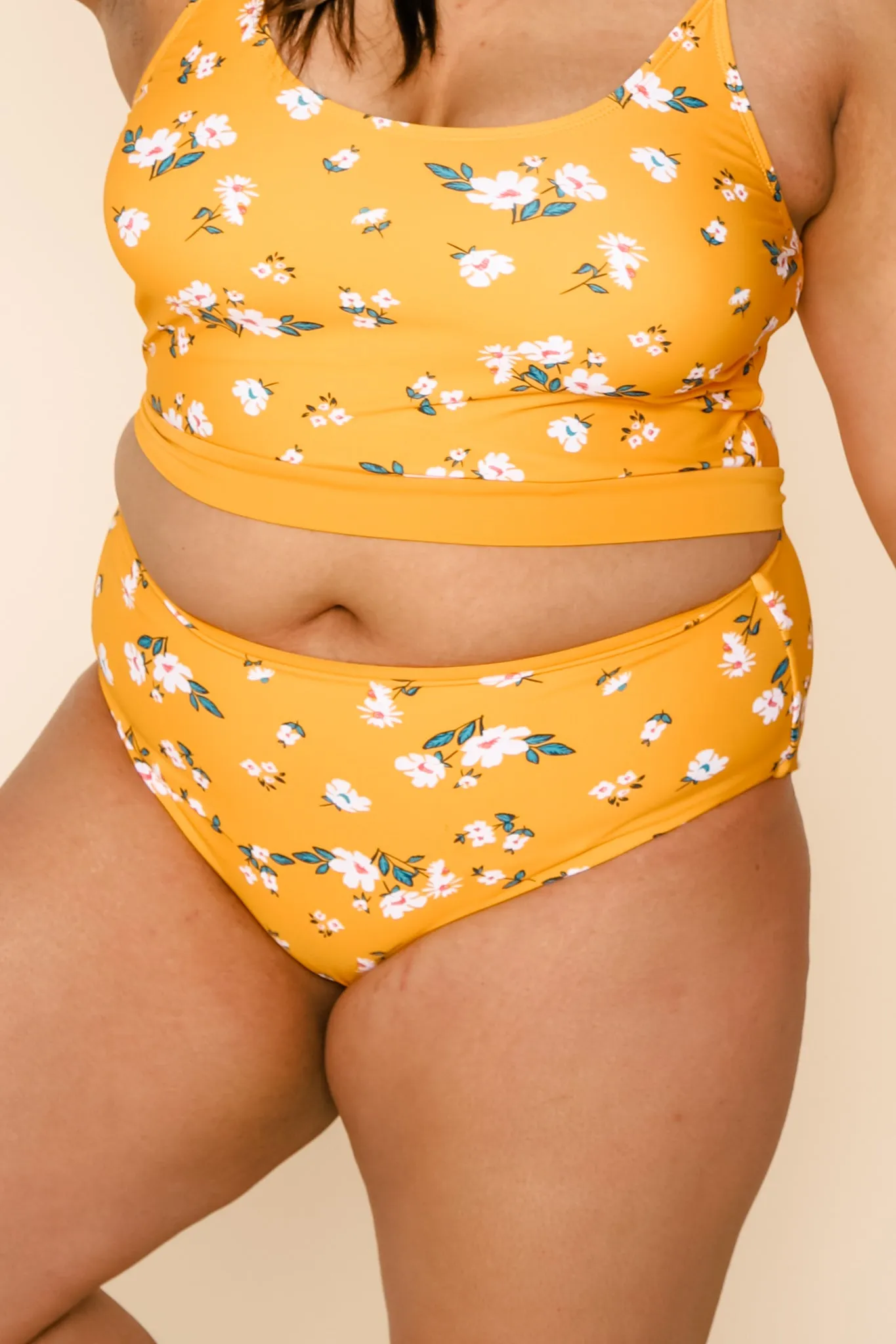 Lagoon Reversible Bottoms | Mango/Floral | Final Sale