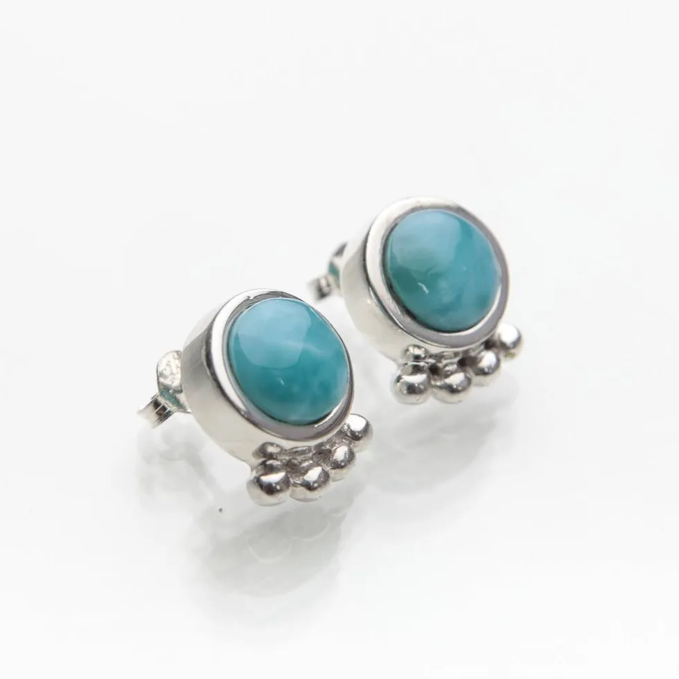 Larimar Stud Earrings Marea