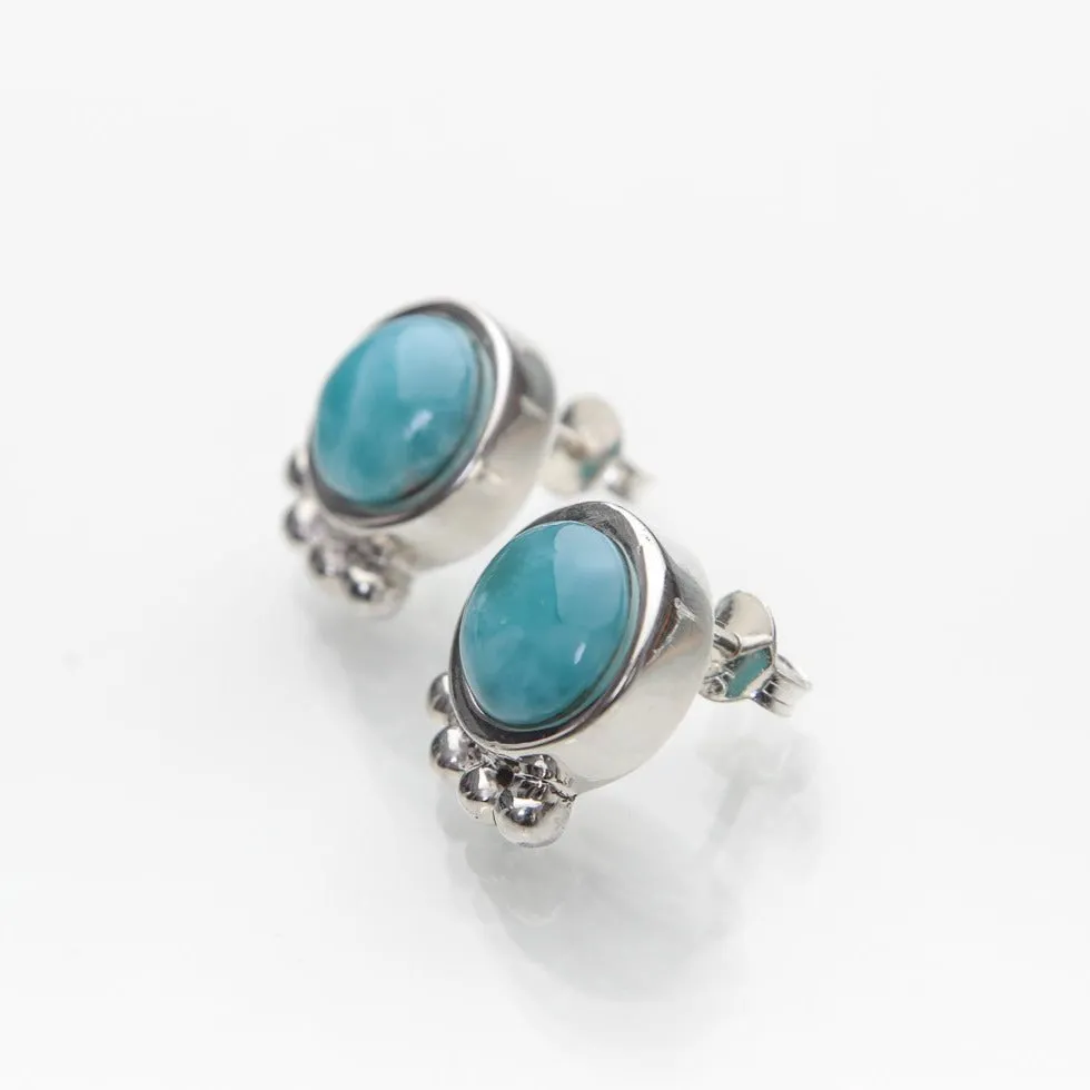 Larimar Stud Earrings Marea