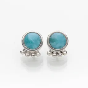 Larimar Stud Earrings Marea