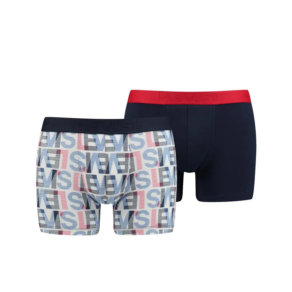 Levi's Mens 'All Over Logo' Boxer Brief/ Shorts (2-Pack)