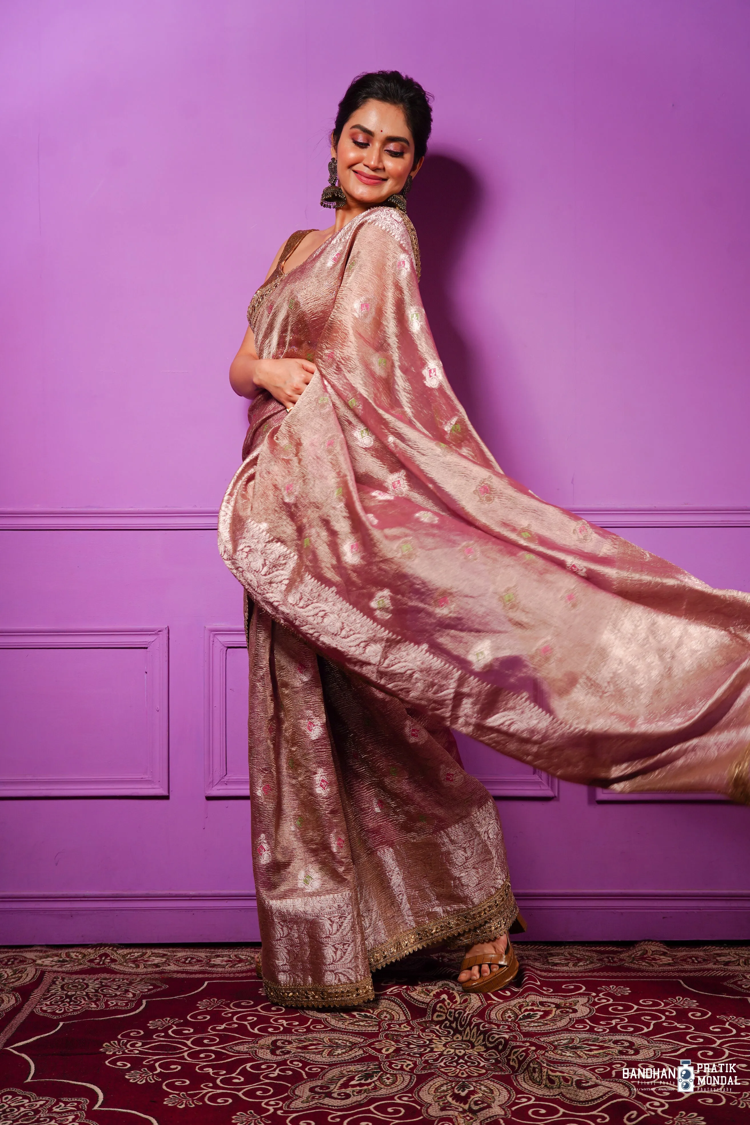 Lilac Tissue Banarasi Saree