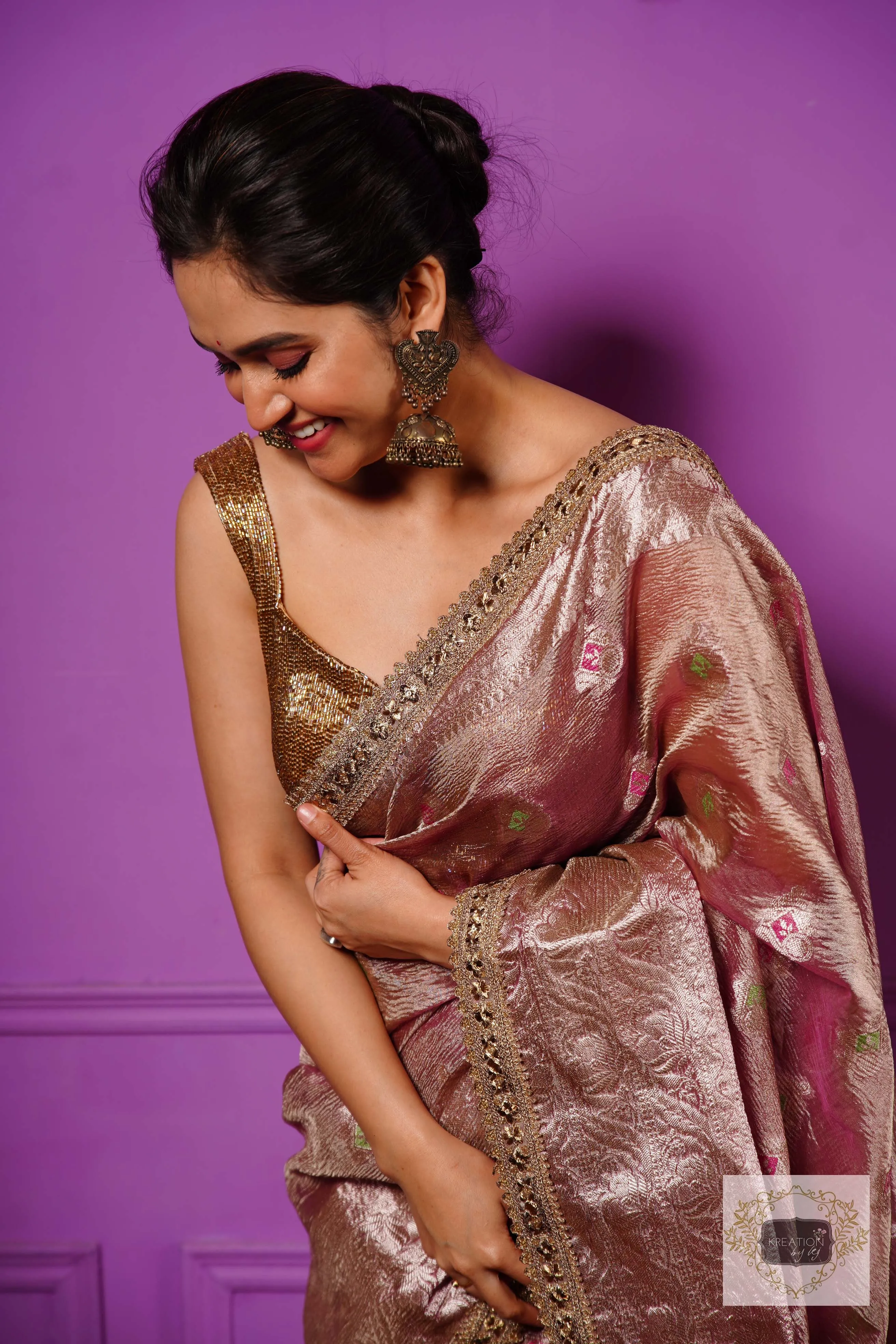 Lilac Tissue Banarasi Saree