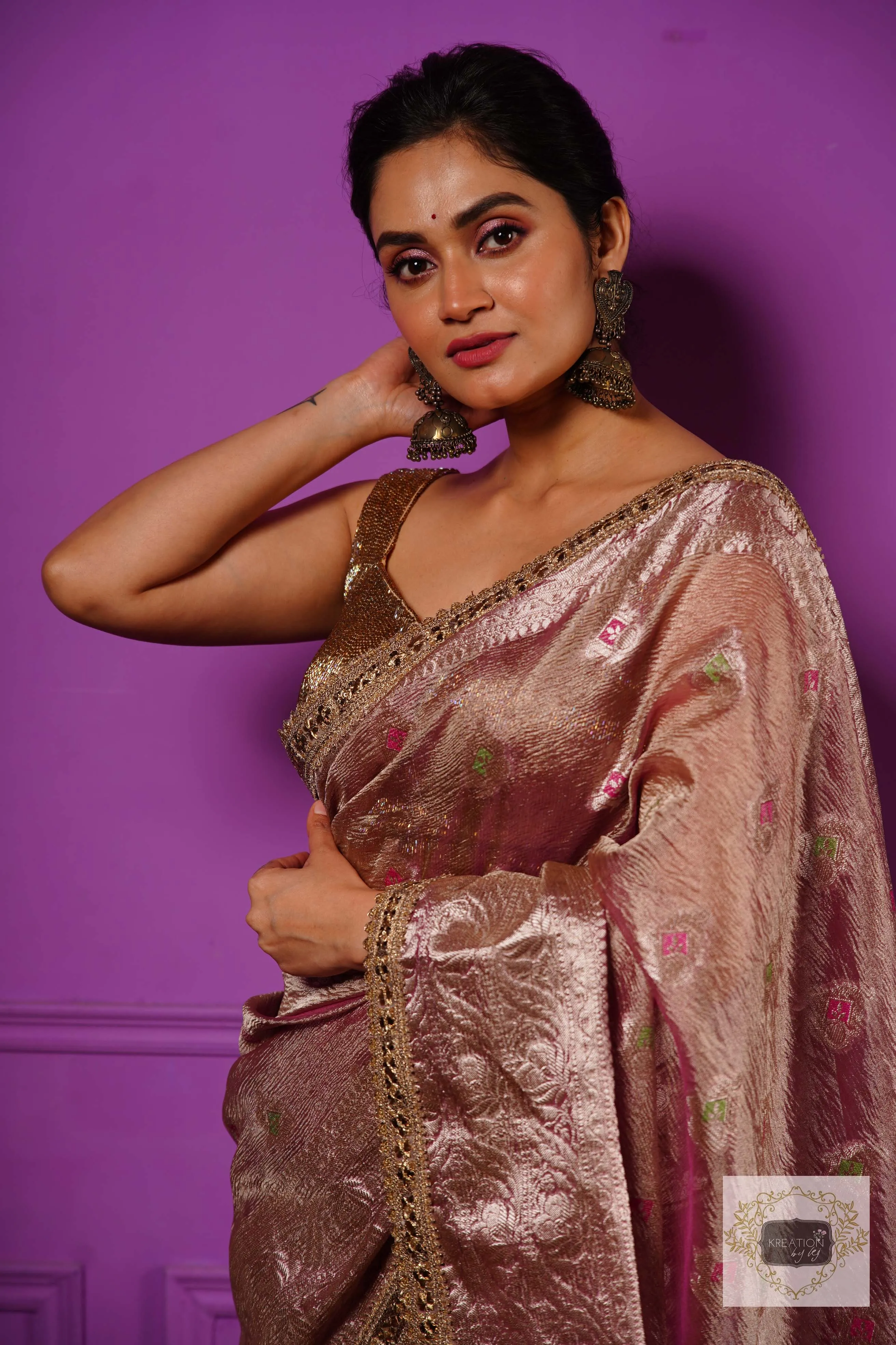 Lilac Tissue Banarasi Saree