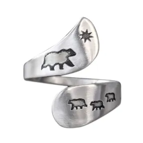 Mama and Cubs Adjustable Ring