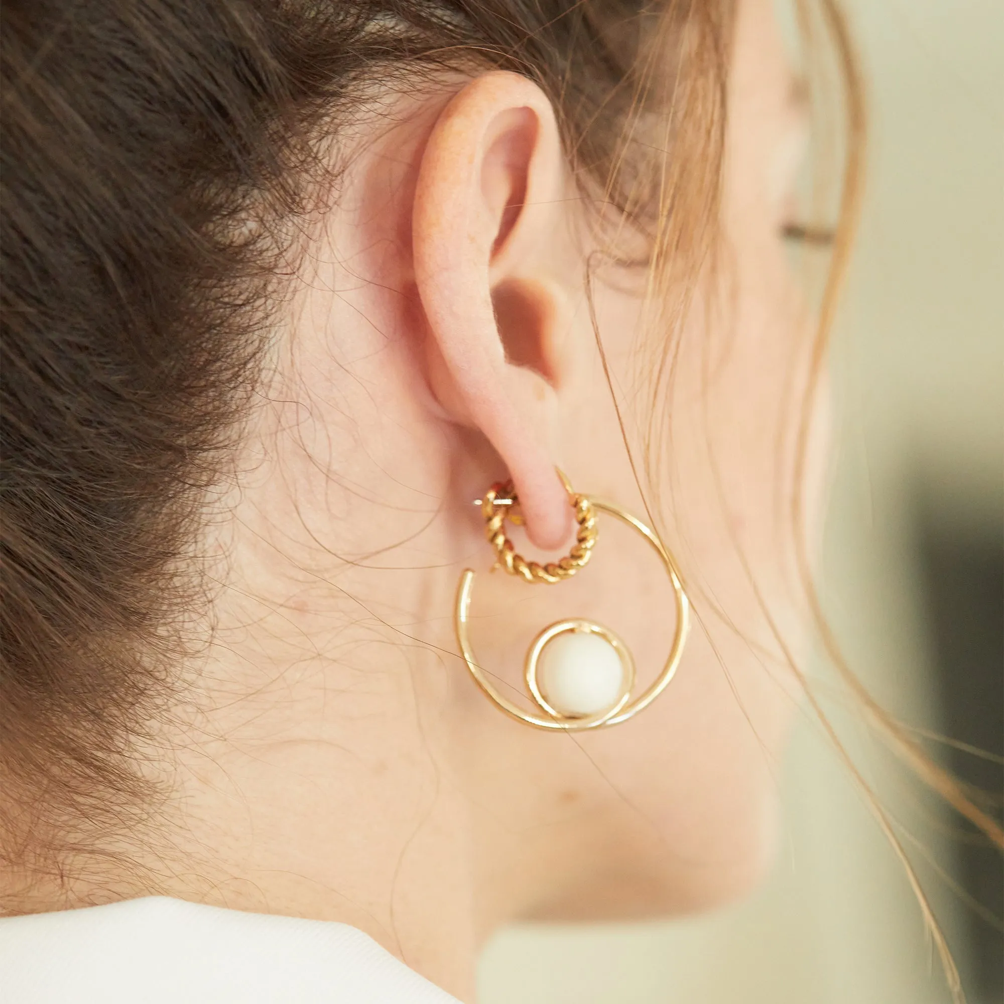 Mpira Bone Hoop Earrings