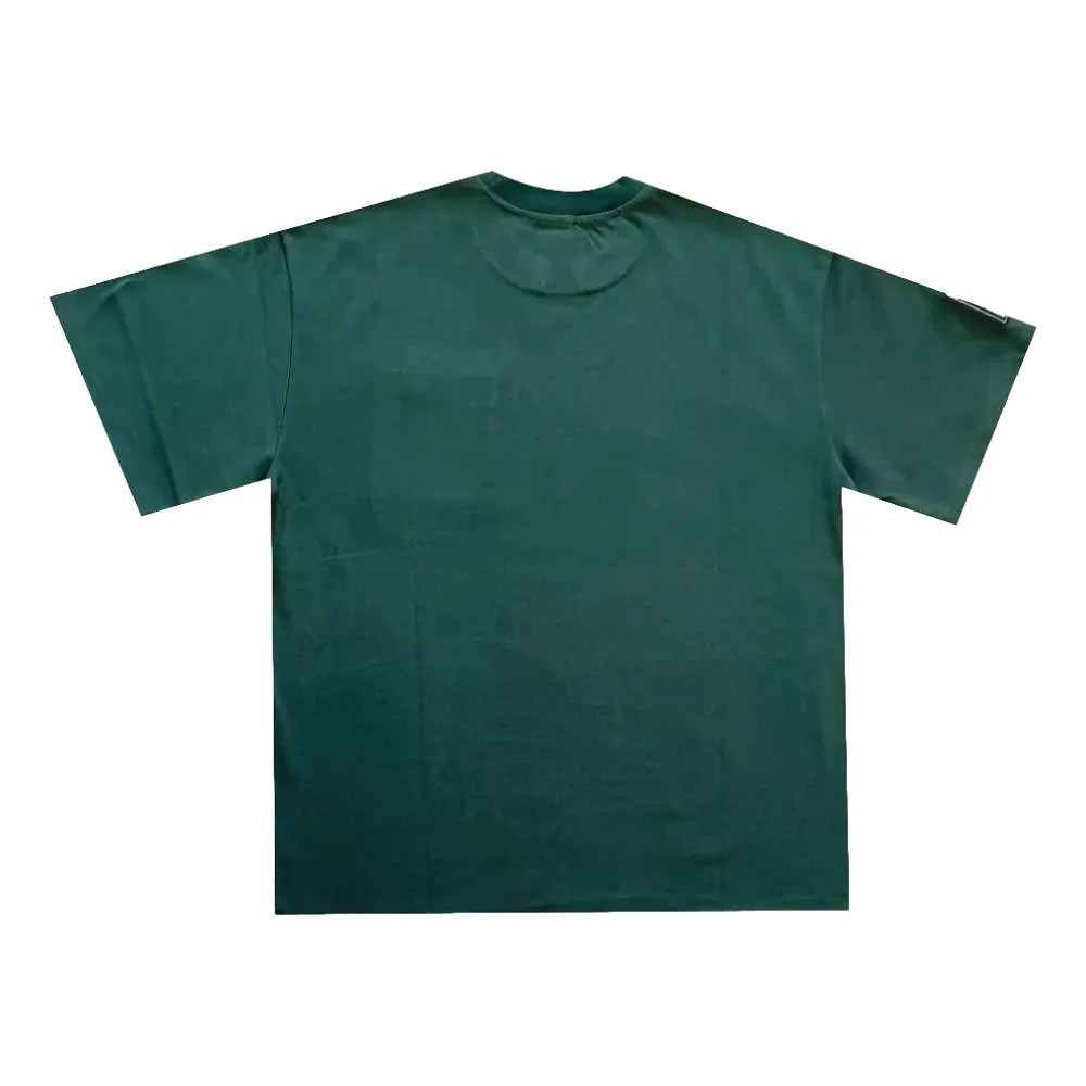 OLDISM OLD/SM OVERSIZE EMBROIDERY LABEL POCKET TEE-GREEN