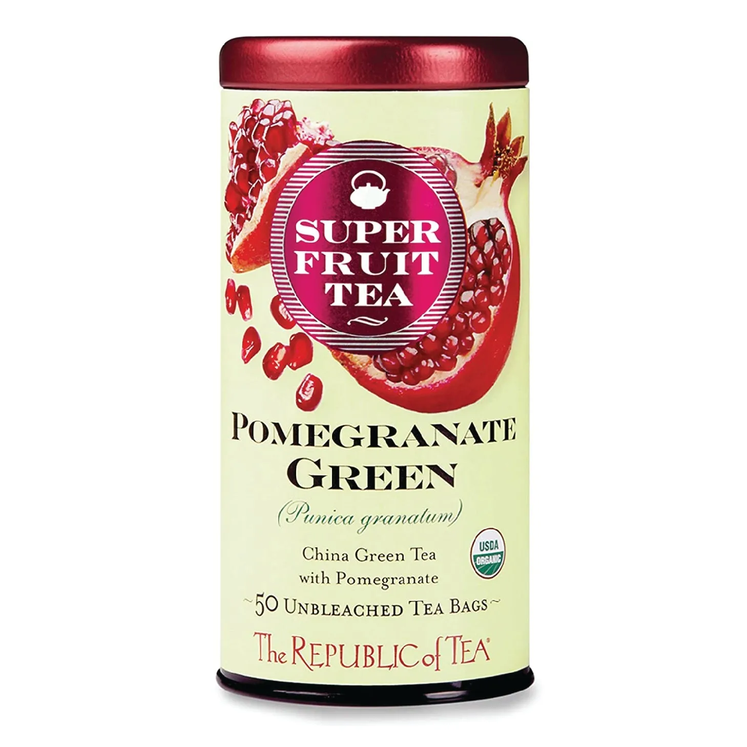 Organic Pomegranate Green Tea (50 Tea Bags)