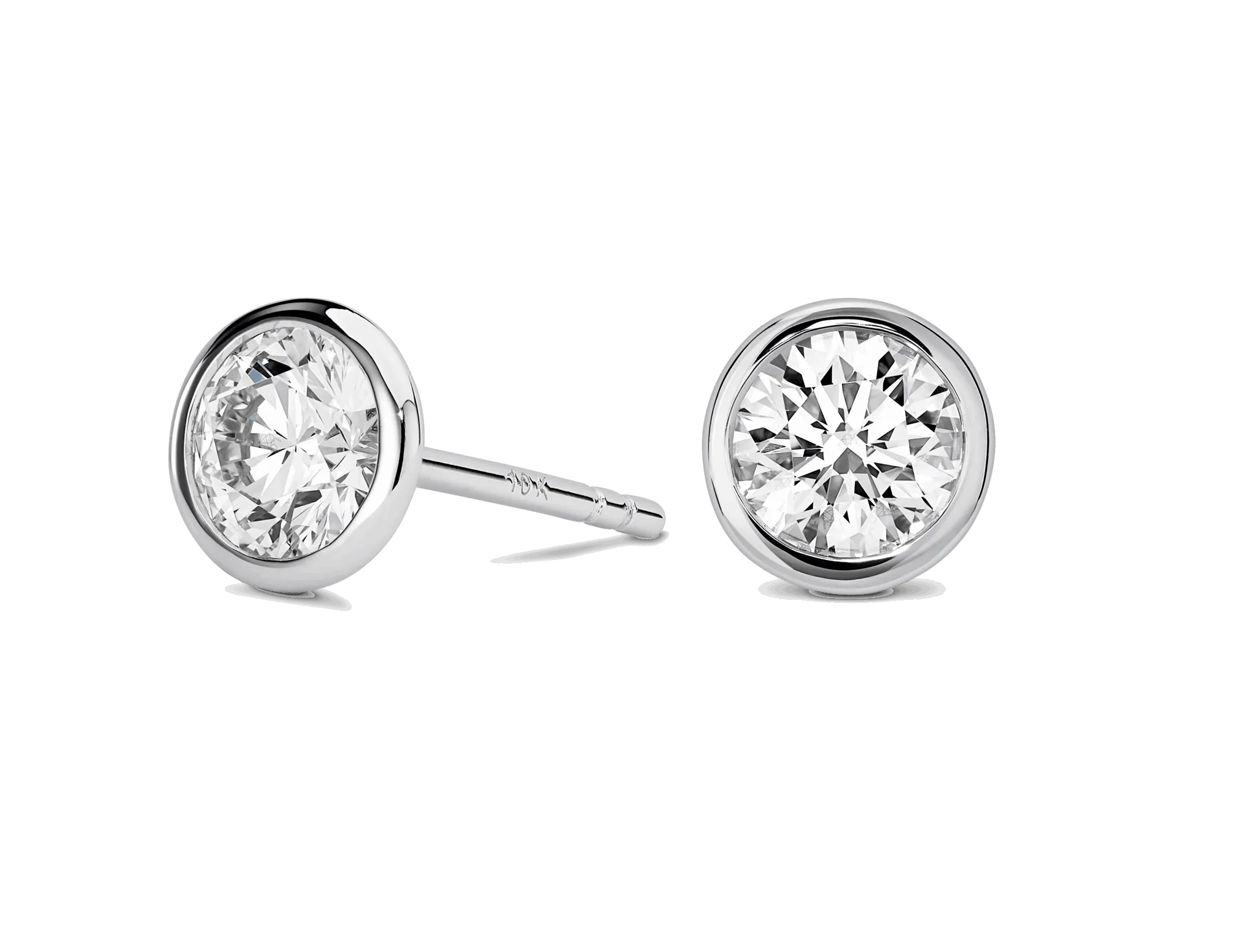 Outlet Lab-Grown Diamond 1ct. tw. Round Brilliant Bezel Studs | White