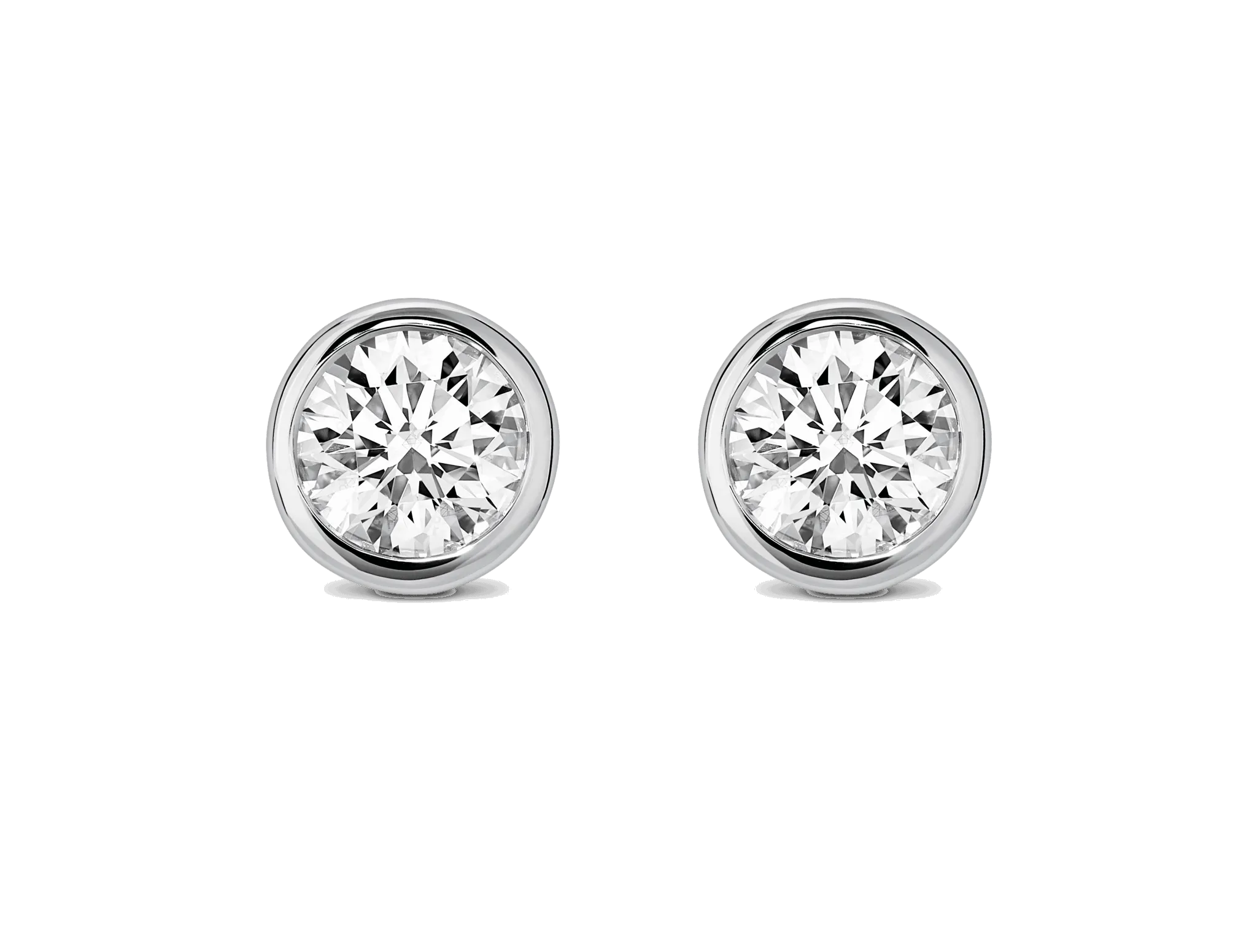 Outlet Lab-Grown Diamond 1ct. tw. Round Brilliant Bezel Studs | White