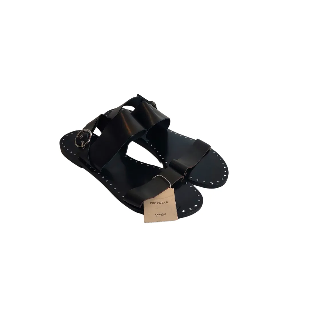 Pull & Bear Black Strappy Flats | Brand New |