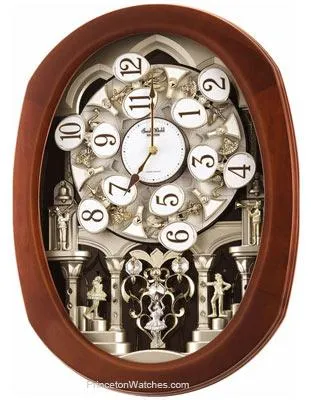 Rhythm Grand Encore Musical Motion Wall Clock - Swarovski - 30 Songs