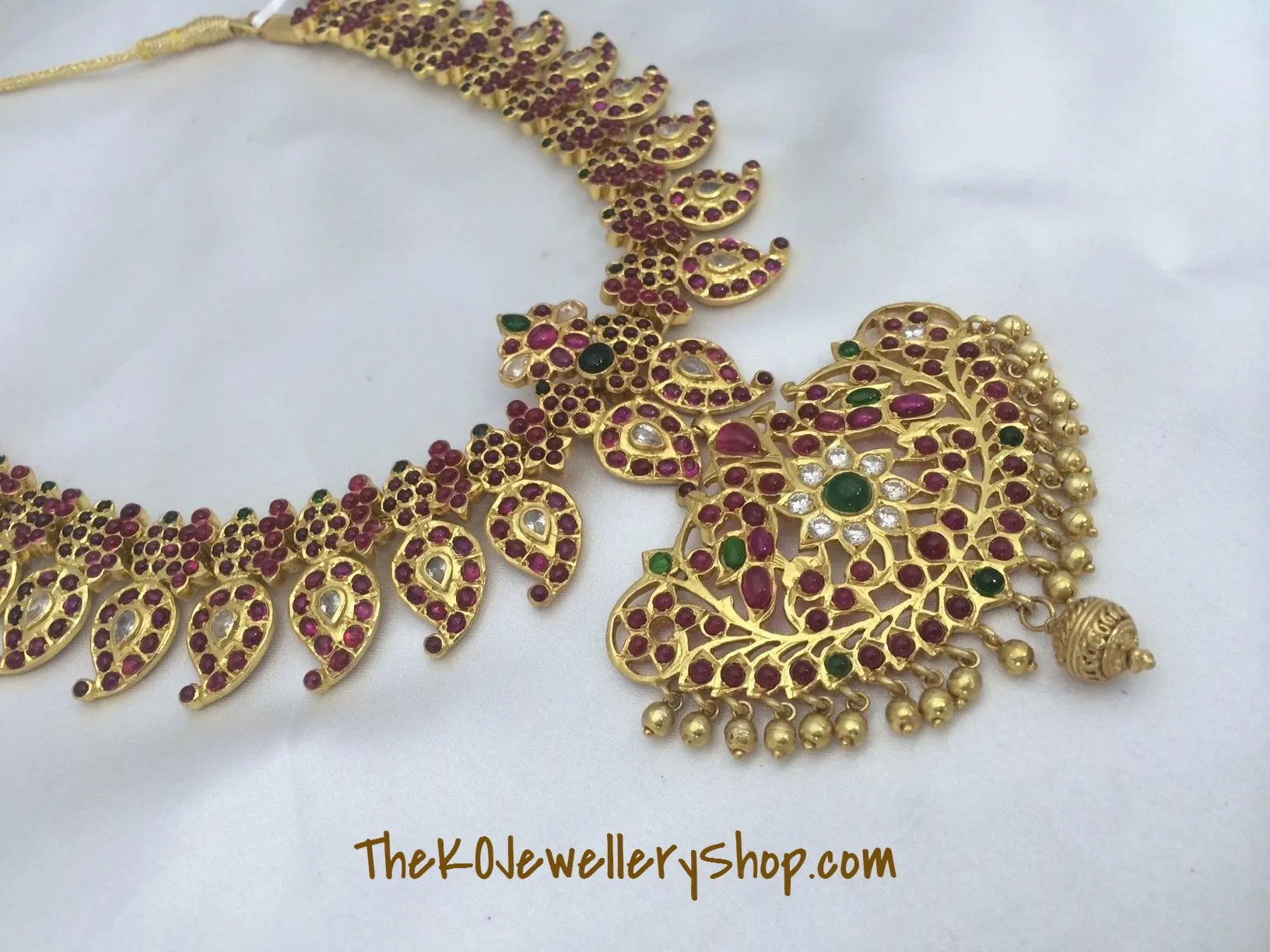 The Ornate Manga Malai Silver Necklace