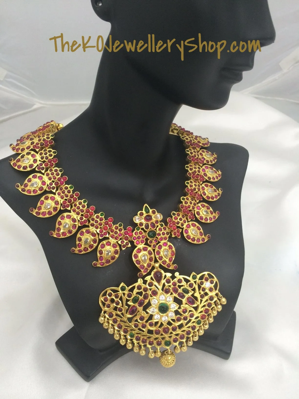 The Ornate Manga Malai Silver Necklace