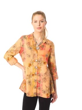 Tianello Mango Linen "Loving" Blouse