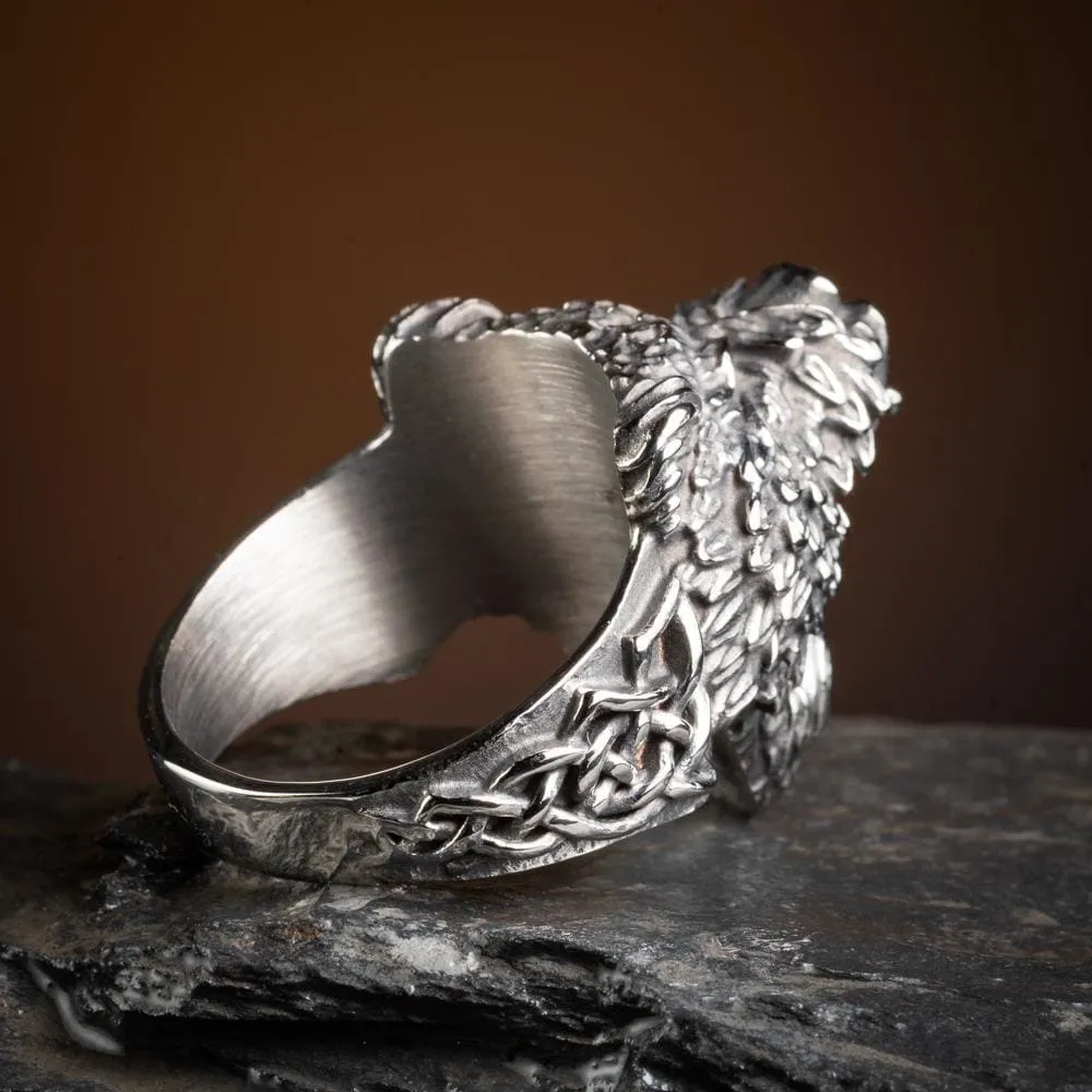 Viking Warrior and Bear Ring