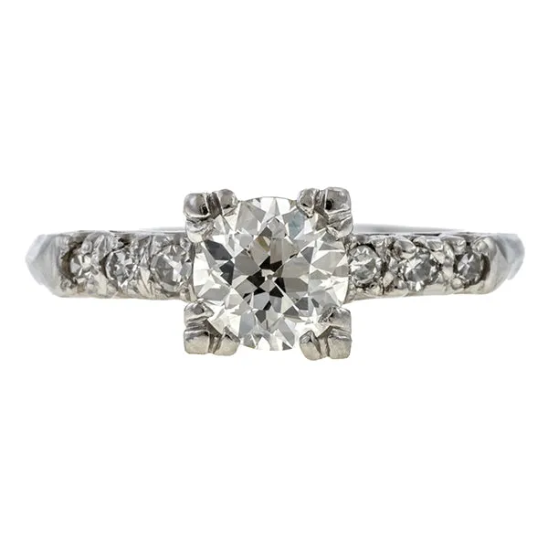 Vintage Engagement Ring, Old Mine 0.92ct.