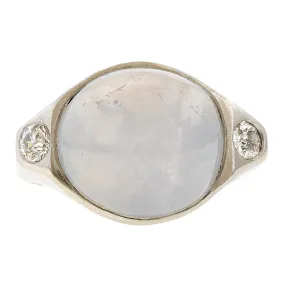 Vintage Star Sapphire & Diamond Ring