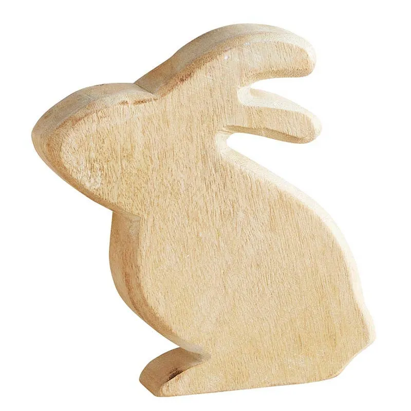 Wooden Rabbit Home Decor Large