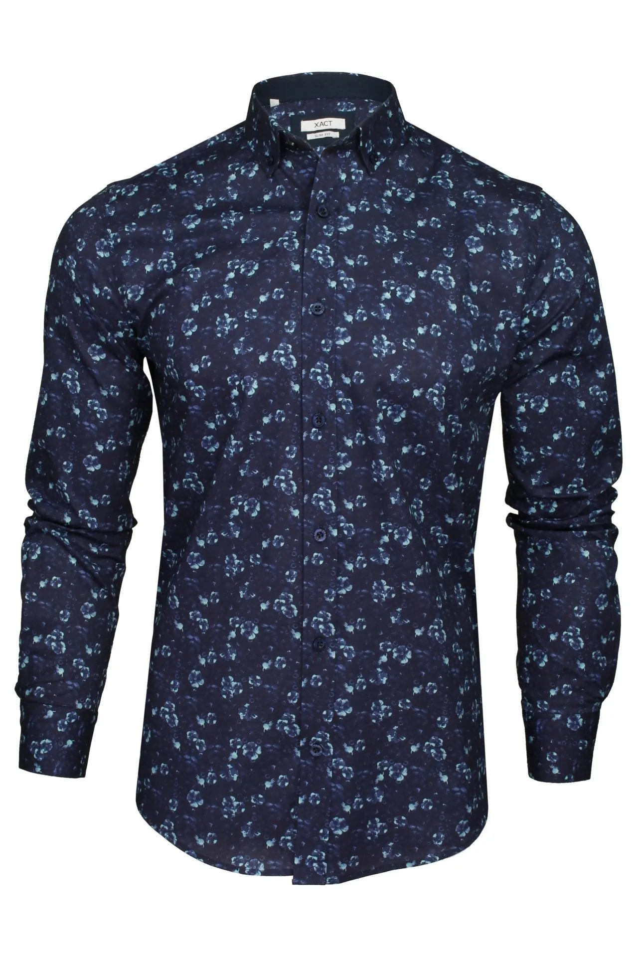 Xact Mens Floral Long Sleeved Shirt