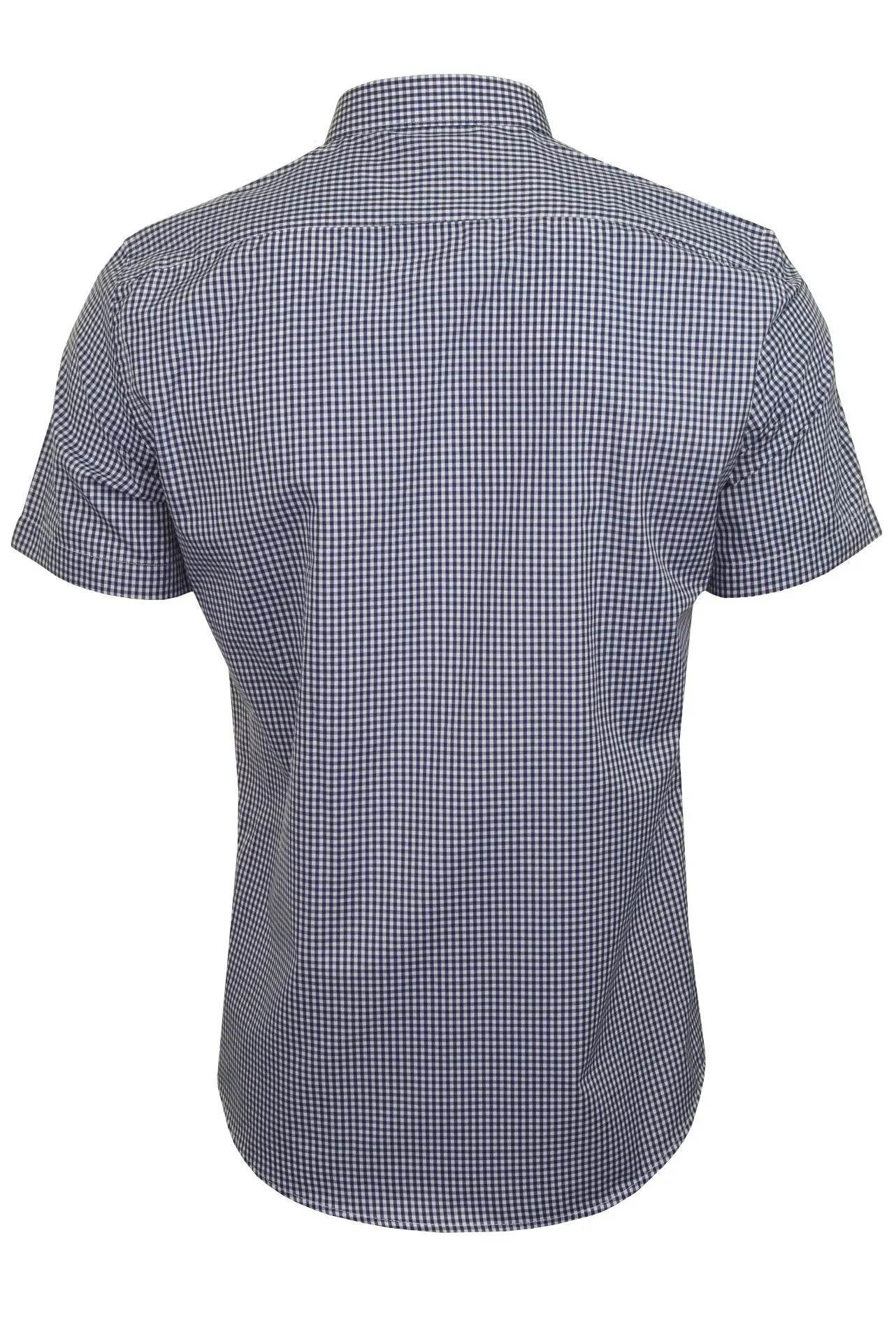 Xact Mens Short Sleeved Gingham Check Shirt - Slim Fit